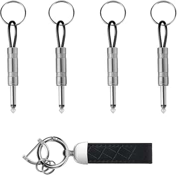 Donkiyana 4 Pcs Guitar Plug Keychains for Marshall Amp Keyhanger